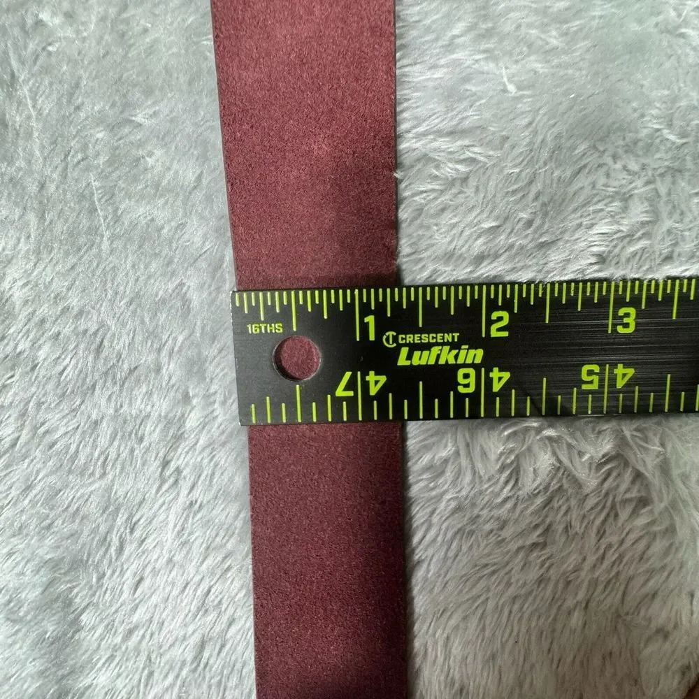 ROBERT GRAHAM Belt Mens‎ 40 Burgundy Suede Silvertone Buckle Wine
